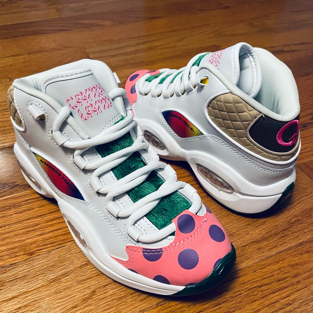 Hasbro x Reebok Question Mid 'Candy Land' GZ0081, Size 4.5(6 Women’s)